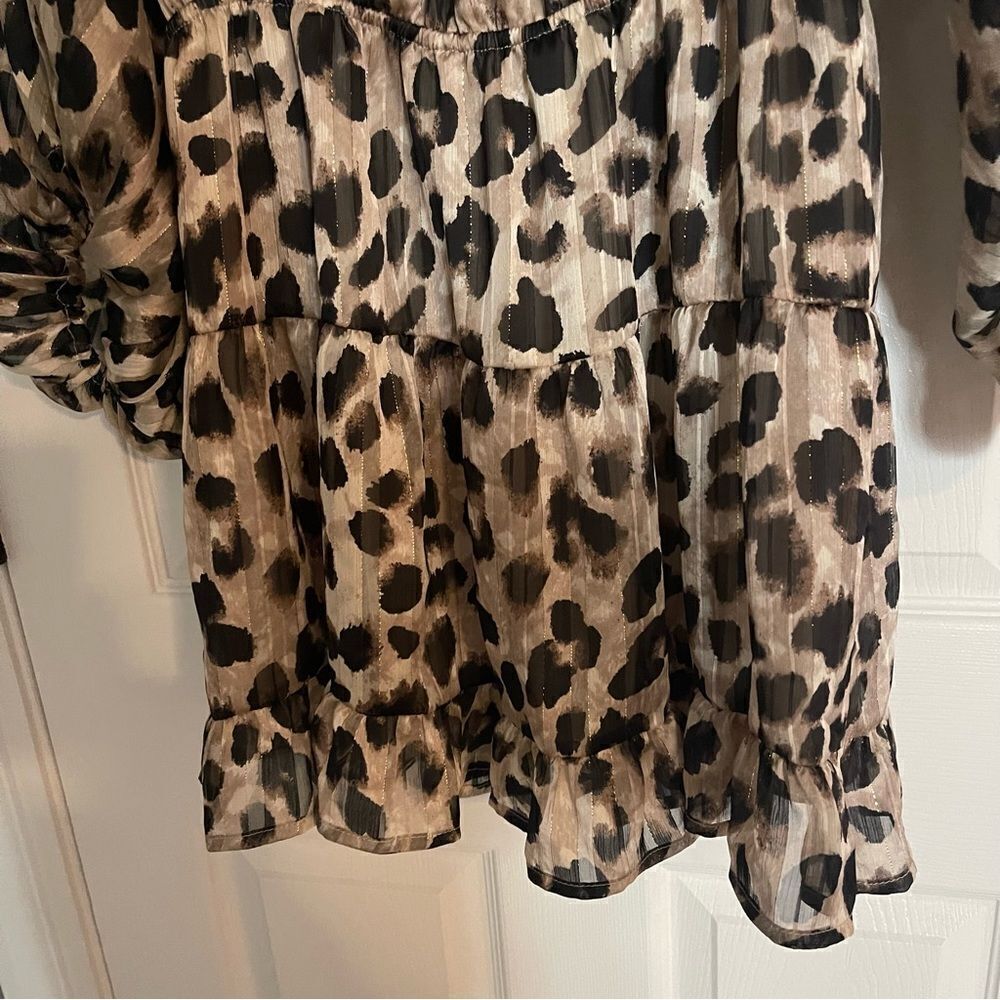 Mod on trend leopard flowy dress - Picture 5 of 5